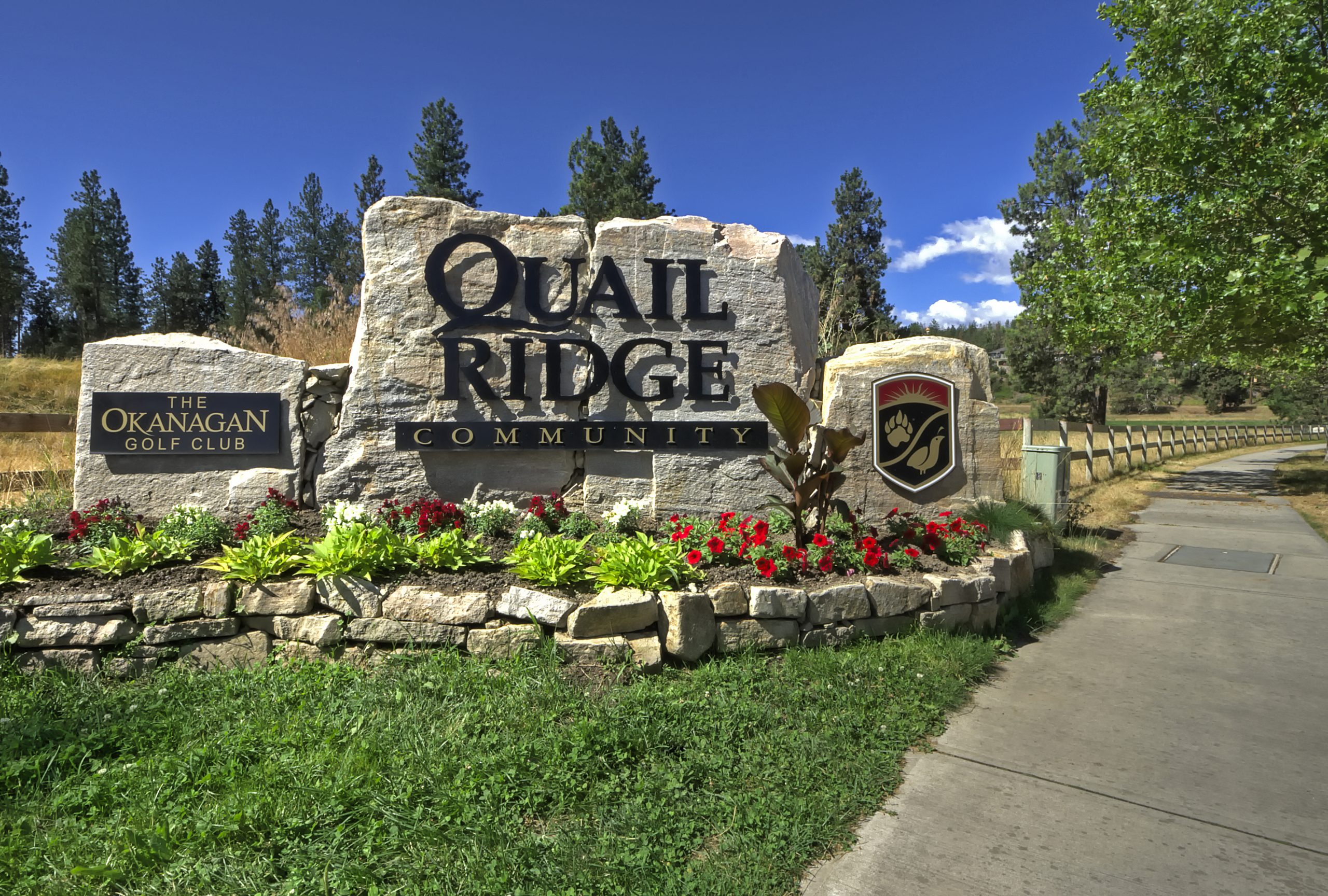 Quail Ridge, Kelowna Entrance Sign